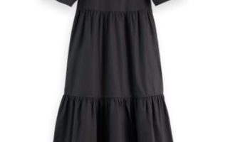 Achat  Scotch & Soda Cotton Twill Embroidered midi Dress  Pas cher