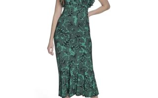 Achat  Tommy Hilfiger Flutter Sleeves Jersey Midi Dress  Pas cher