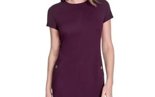 Achat  Tommy Hilfiger Short Sleeve High Neck Shift Mini  Pas cher