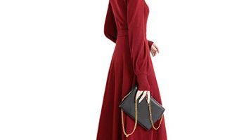 Achat  Robe vintage en tricot à col haut pour femme -  Pas cher