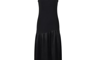 Achat  Robe longue sans manches à épaules obliques en  Pas cher